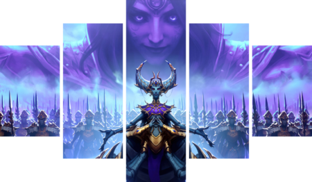 لوحة World of Warcraft – خمسة قطع – برشة أحجام | ديكور دارك