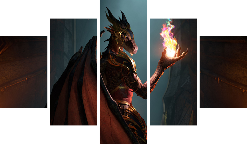 لوحة World of Warcraft – خمسة قطع – برشة أحجام | ديكور دارك