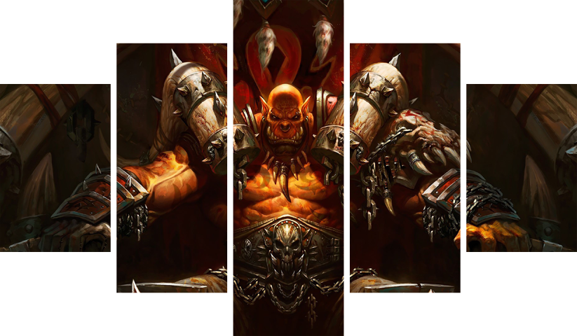 لوحة World of Warcraft – خمسة قطع – برشة أحجام | ديكور دارك