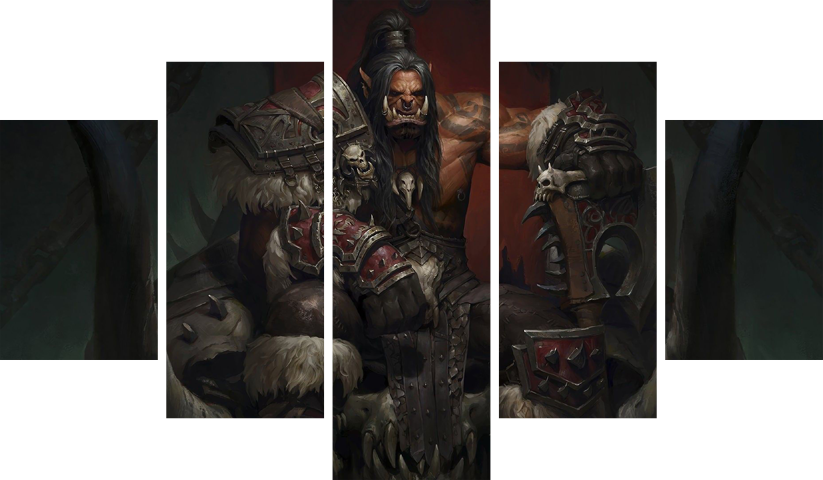 لوحة World of Warcraft – خمسة قطع – برشة أحجام | ديكور دارك