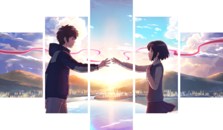 لوحة Your Name – خمسة قطع – برشة أحجام | ديكور دارك