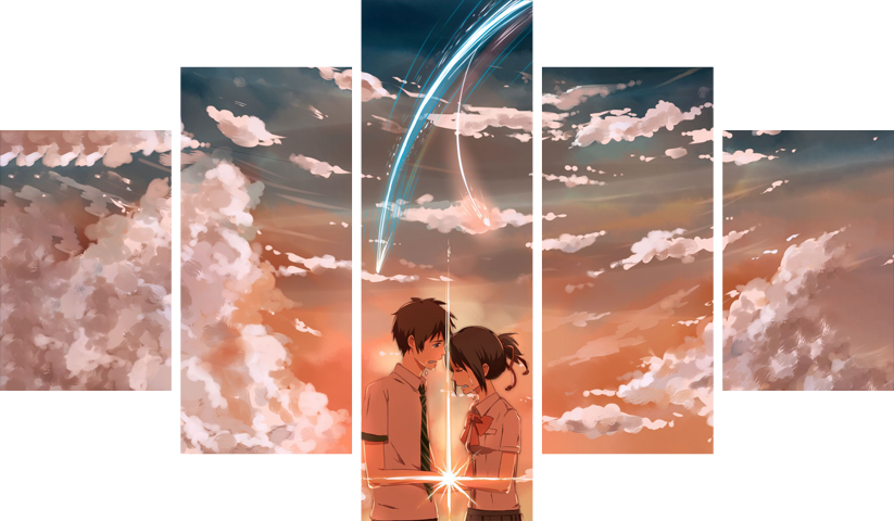 Your Name – 5 Panneaux – Plusieurs Tailles | Décoration Maison