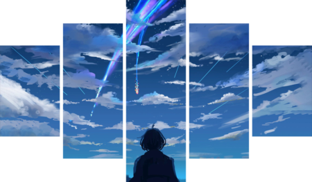 لوحة Your Name – خمسة قطع – برشة أحجام | ديكور دارك