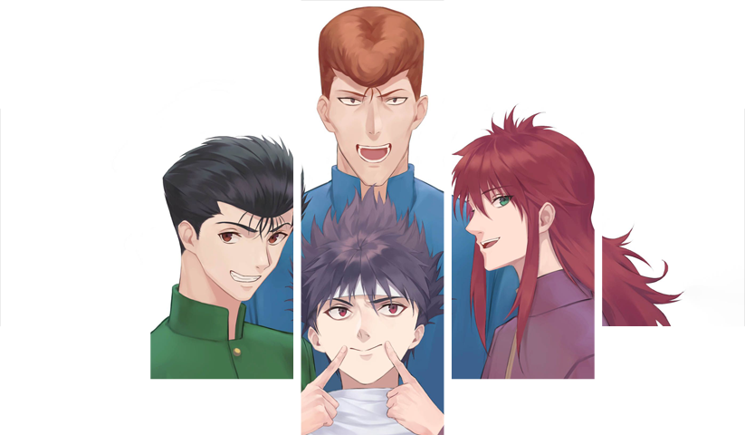 لوحة Yu Yu Hakusho – خمسة قطع – برشة أحجام | ديكور دارك