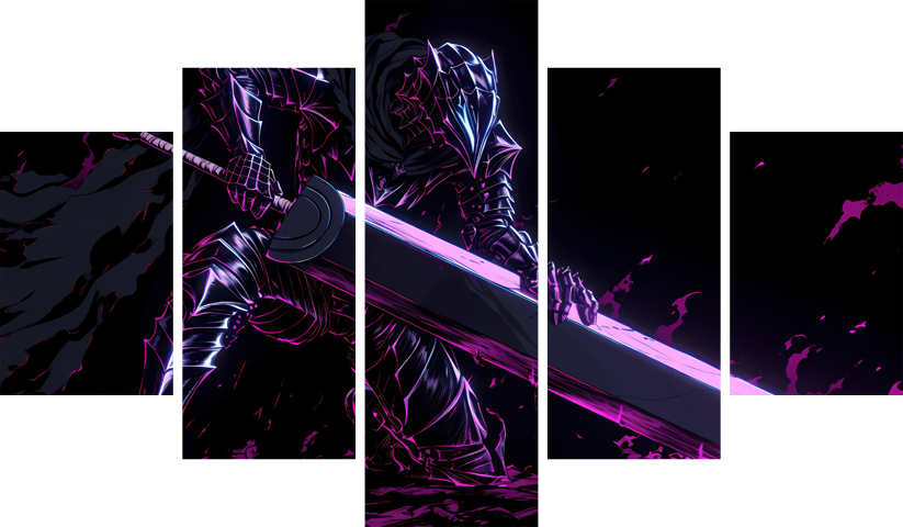 Berserk – 5 Panneaux – Plusieurs Tailles | Décoration Maison