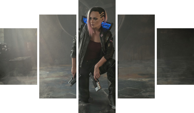 cyberpunk 2077 – 5 Panneaux – Plusieurs Tailles | Décoration Maison