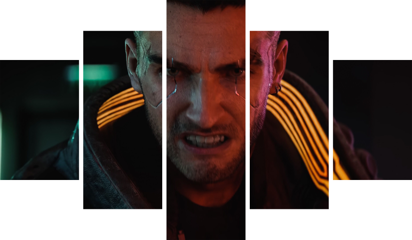 cyberpunk 2077 – 5 Panneaux – Plusieurs Tailles | Décoration Maison