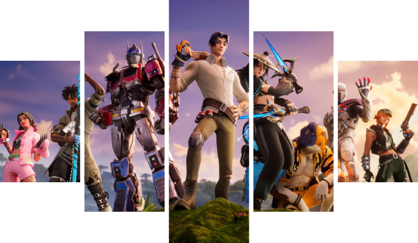 fortnite – 5 Panels – Multiple Sizes | Home Decor