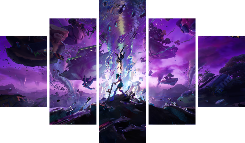fortnite – 5 Panels – Multiple Sizes | Home Decor