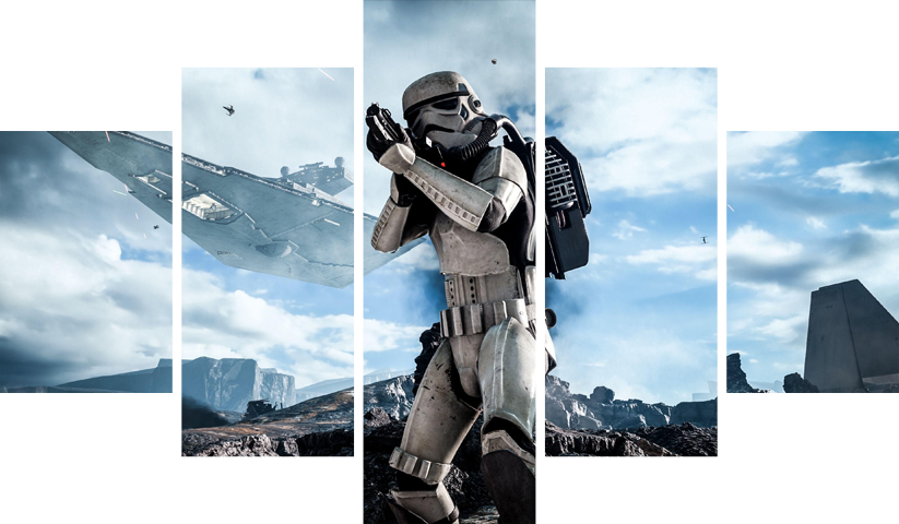 star wars – 5 Panels – Multiple Sizes | Home Decor