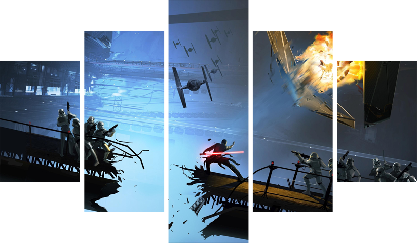 star wars – 5 Panels – Multiple Sizes | Home Decor