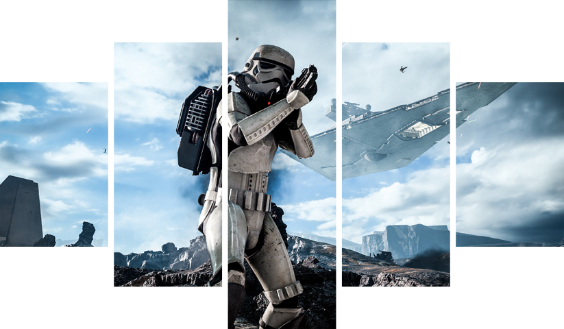 star wars – 5 Panels – Multiple Sizes | Home Decor